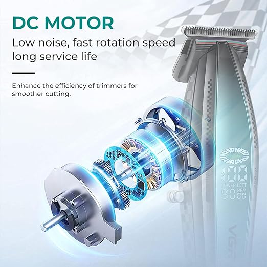 VGR 992 Professional Hair Trimmer, Zero Gapped, T Blade, Metal Body 9000 RPM, Rechargeable