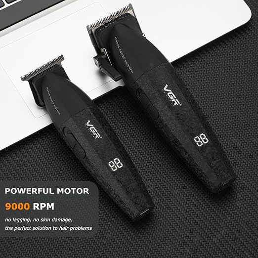 VGR Professional Hair Clipper Set - Dual-Speed, 9000 RPM, Metal Body V-640