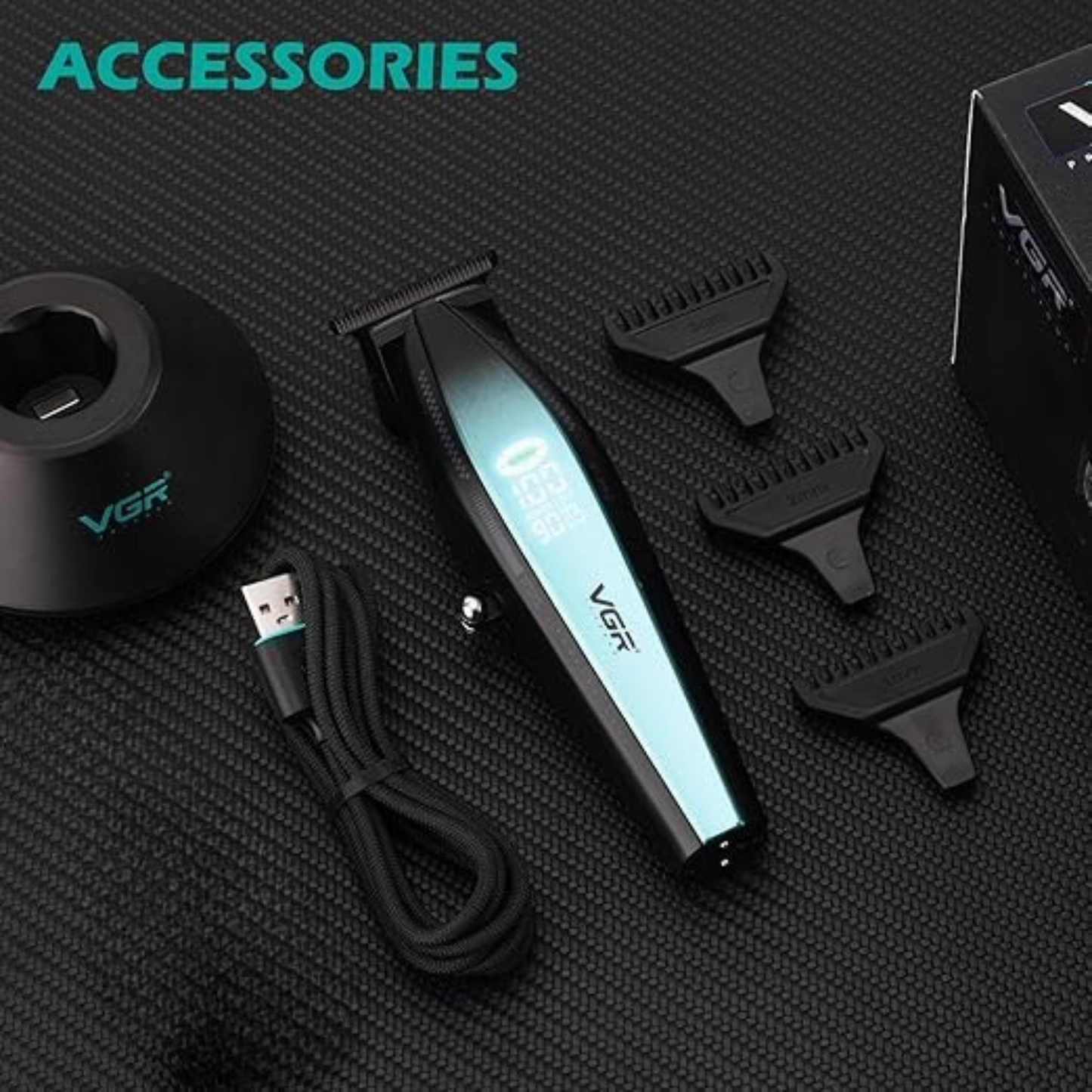 VGR 992 Professional Hair Trimmer, Zero Gapped, T Blade, Metal Body 9000 RPM, Rechargeable