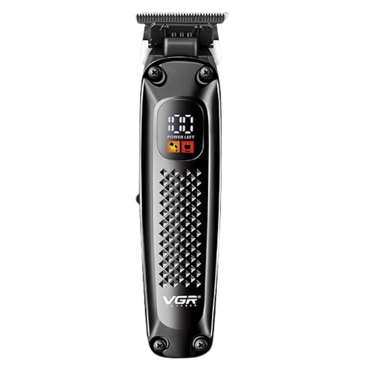 VGR 972 Professional Hair Trimmers, Precision Beard Trimmer for Men, Rechargeable with LED Display
