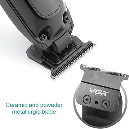 VGR 972 Professional Hair Trimmers, Precision Beard Trimmer for Men, Rechargeable with LED Display