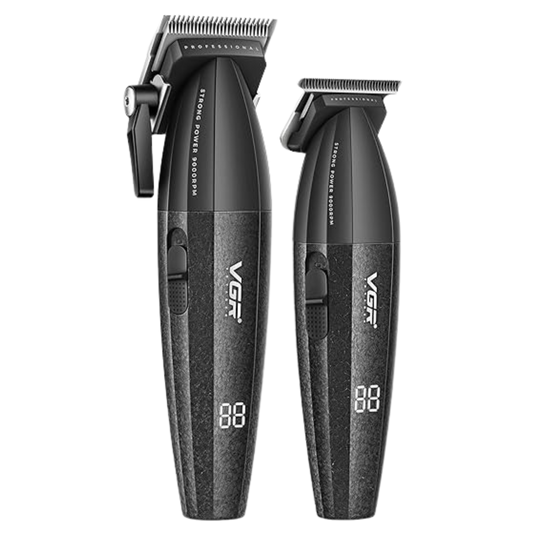 VGR Professional Hair Clipper Set - Dual-Speed, 9000 RPM, Metal Body V-640