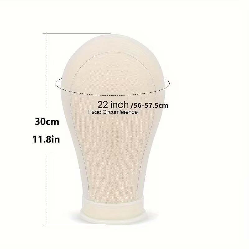 Canvas Mannequin Head for Wigs & Hair Systems