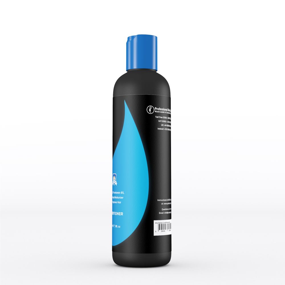 Black bottle with blue label on a white background