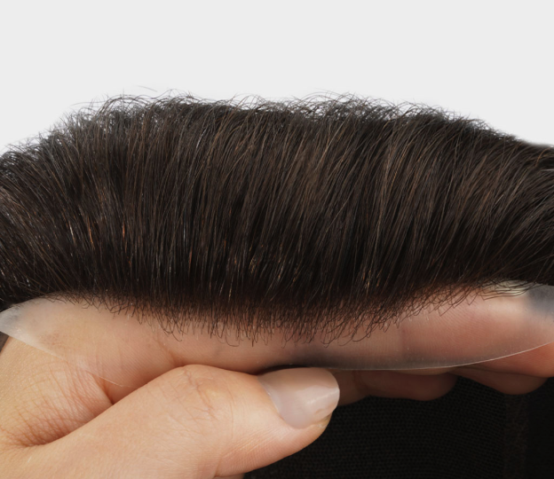 New Australia Hybrid Men's Hair System 8"x10" French Lace + PU Perimeter (#1A)