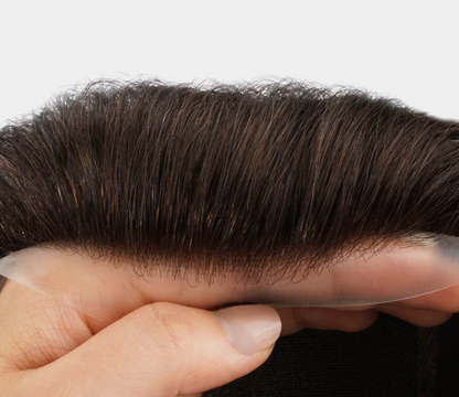 New Australia Hybrid Men's Hair System 8"x10" French Lace + PU Perimeter (#1A)
