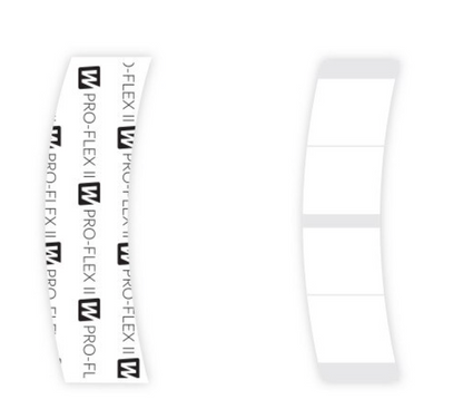 White athletic compression sleeves with 'Pro-Flex' branding on a white background