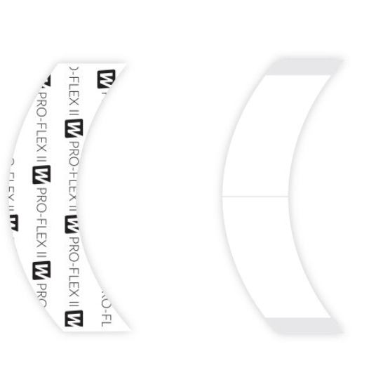White knee sleeves with 'Pro-Flex II' branding on a white background