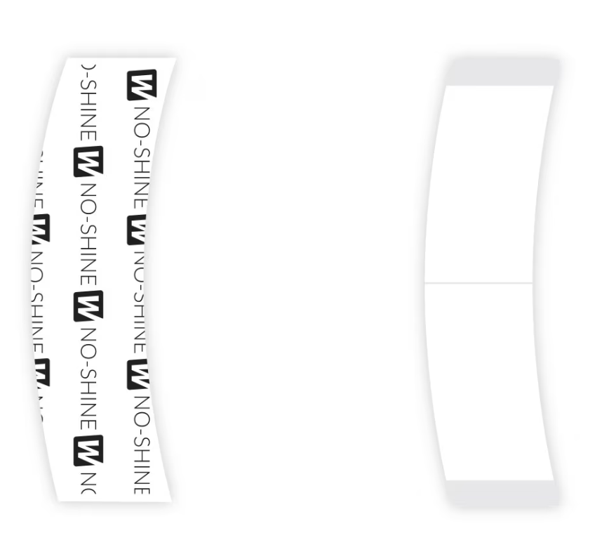 White arm sleeves with 'No-Shine' branding on a white background