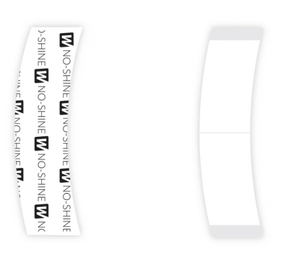 White arm sleeves with 'No-Shine' branding on a white background