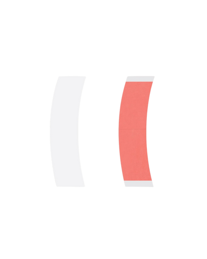 Two arm sleeves, one white and one coral, on a white background